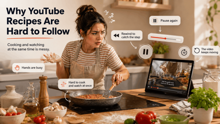 Why YouTube Recipes Are Hard to Follow While Cooking