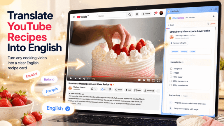 How to Translate a YouTube Recipe Into English