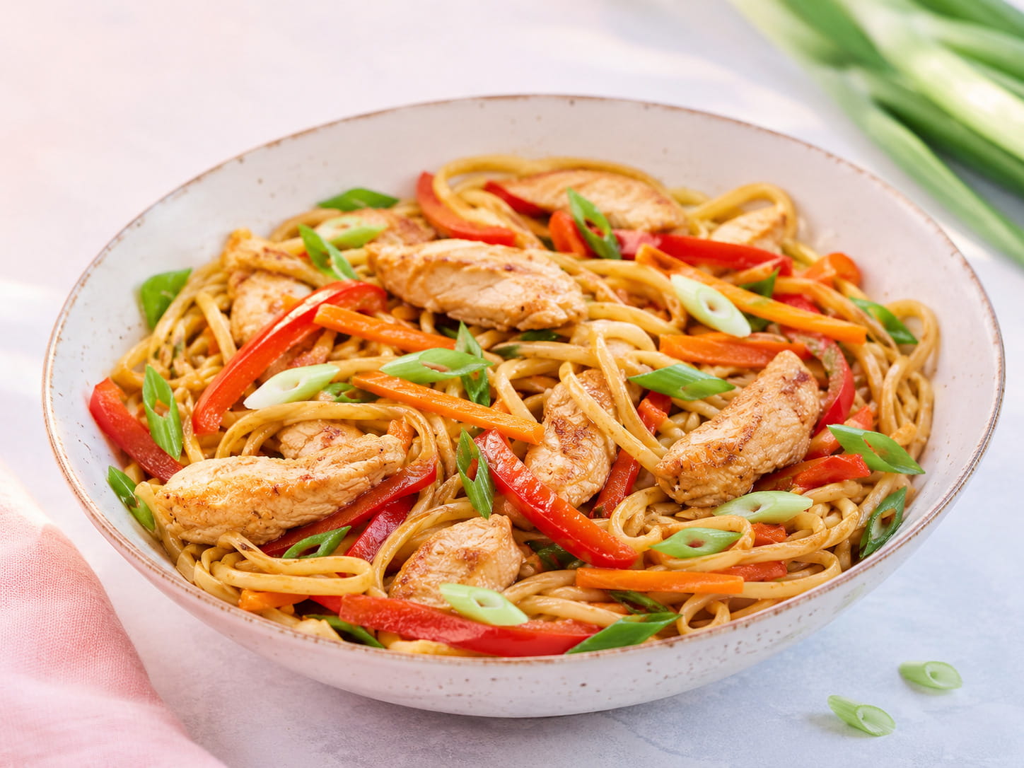 Chicken stir-fry noodles
